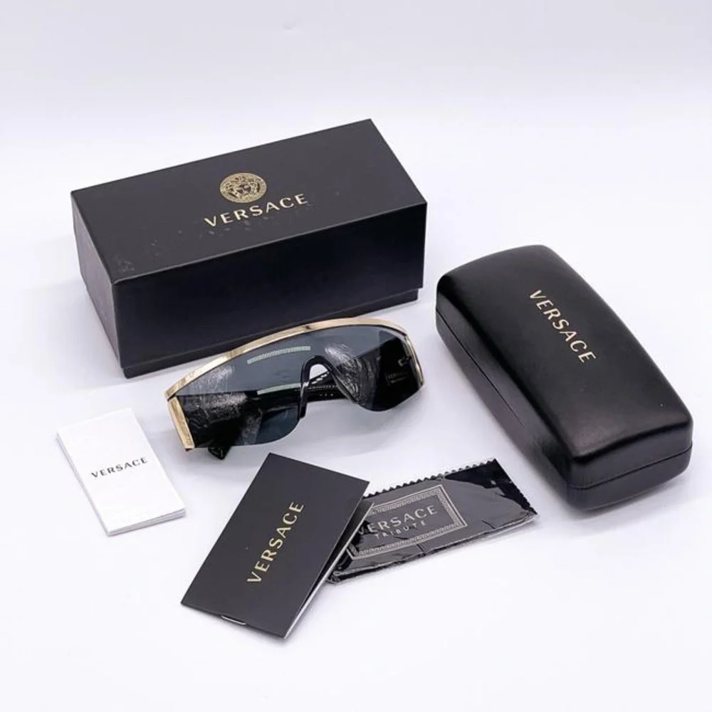 New - Versace Grey New Ve2197 1000/87 Shield Mod 2197 Sunglasses